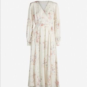 Loveshackfancy ivory Leah floral silk dress